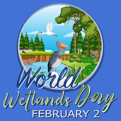 Sticker - World Wetlands Day poster design