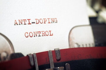 Canvas Print - Anti-doping control concept