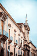 Antique building view in Old Town Messina, Italy
