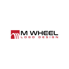 Wall Mural - M WHEEL LOGO DESIGN VECTOR