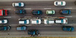 © liukovmaksym - Automobile route. The car broke down. Aerial view.