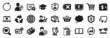 © blankstock - Set of simple icons, such as Web love, Shield, Search love icons. Book, Euro currency, Person idea signs. Globe, Market sale, Search package. Comic message, Security agency, Tea mug. Vector
