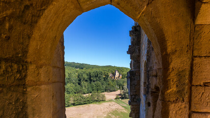 Wall Mural - ruins of the old castle in Dordogne in France