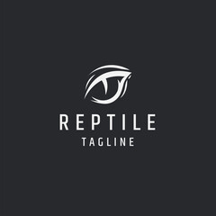 Wall Mural - Reptile eye logo icon design template flat vector illustration