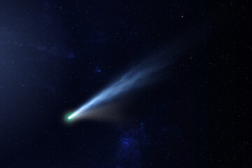 Canvas Print - comet on the space. elements of this image are furnished by nasa.