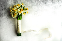Bouquet Of Fresh Spring Daffodil Flowers