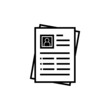 © Yuwib - CV Resume icon vector isolated on white background