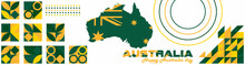 Australia Day Is The Official National Day Of Australia. Celebrated Annually On 26 January. Greeting Card, Poster, Banner Concept. 