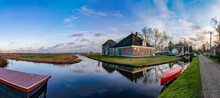 Traditional Dutch Farm Near The Water