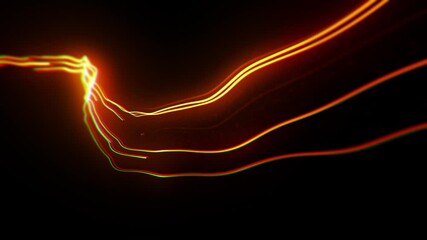 Poster - Abstract Organic Fluid Particles Fx Graphic Intro Background/ 4k animation of an abstract wallpaper of energy particles background graphic design intro with depth of field ambient occlusion and light 