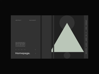 Abstract homepage background. Bauhaus, Modernism aesthetics. Minimal illustration brutalism inspired.