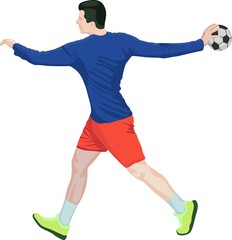 Poster - handball player