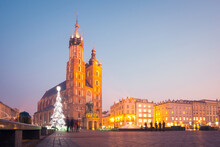 Square Of Krakow In Evening Time