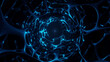 Abstract Spiral Sci-Fi Tunnel Background 3d render