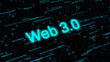 Web 3.0 related words digital futuristic background