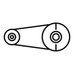 Poster - Car motor belt icon outline vector. Engine spare