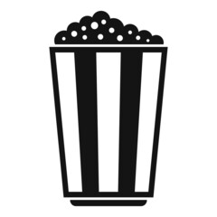 Wall Mural - Cinema popcorn icon simple vector. Movie festival