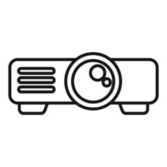 Sticker - Movie projector icon outline vector. Film cinema