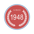 Since 1948 emblem design