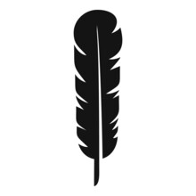 Lightweight Feather Icon Simple Vector. Quill Pen