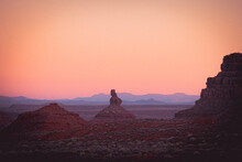 A View Of Famous Rock Formations In Valley Of The Gods