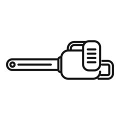 Sticker - Chain saw icon outline vector. Power tool