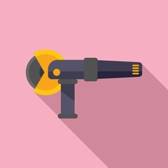 Sticker - Hand grinder icon flat vector. Saw tool