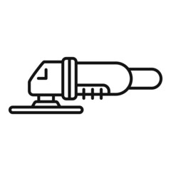 Poster - Factory grinding machine icon outline vector. Grinder tool