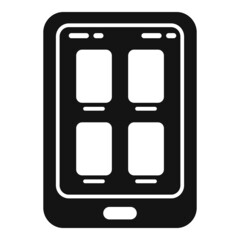 Poster - Digital ebook icon simple vector. Book education