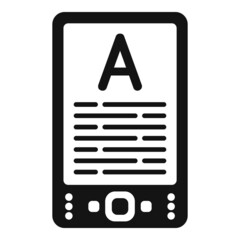 Poster - computer ebook icon simple vector. internet web