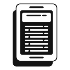 Poster - media ebook icon simple vector. digital education