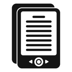 Poster - study ebook icon simple vector. digital education