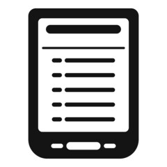 Poster - multimedia ebook icon simple vector. digital book