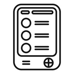 Poster - Online ebook icon outline vector. Digital education