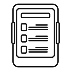 Poster - Ebook tablet icon outline vector. Digital book