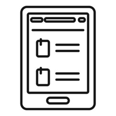 Poster - Ebook technology icon outline vector. Digital tablet