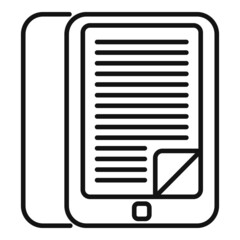Poster - Electronic book icon outline vector. Digital education