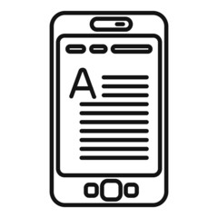 Poster - Open ebook icon outline vector. Digital education