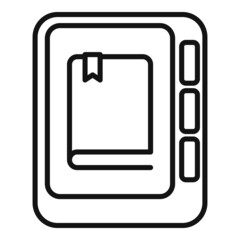 Poster - Online bookstore icon outline vector. Ebook library