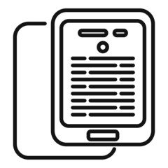 Poster - Ebook screen icon outline vector. Internet mobile