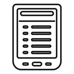 Poster - Multimedia ebook icon outline vector. Digital book