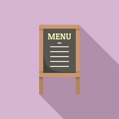 Wall Mural - Street menu restaurant icon flat vector. Food cafe