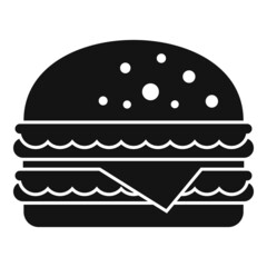 Wall Mural - Burger icon simple vector. Bun sandwich