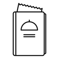 Poster - Restaurant menu icon outline vector. Food cafe