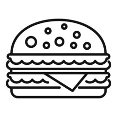 Wall Mural - Burger icon outline vector. Bun sandwich