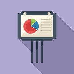 Poster - Banner information icon flat vector. Paper chart
