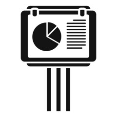 Poster - Banner information icon simple vector. Paper chart
