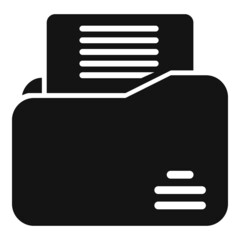 Poster - Folder data icon simple vector. Report document