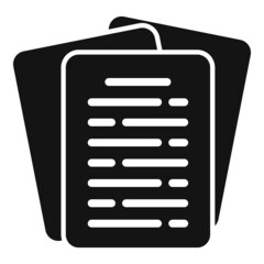 Poster - Document report icon simple vector. Business paper