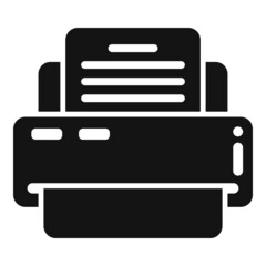 Poster - Printer report icon simple vector. Business document
